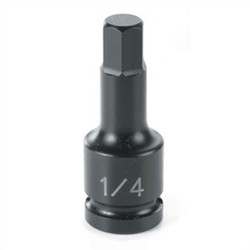 Grey Pneumatic Hex Socket,1/4"D,7/32"Frac 9907F