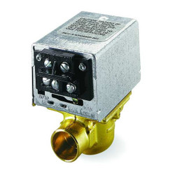 Honeywell Home Motorized Zone Valve,NC,Brass,1 in Sweat V8043E1020