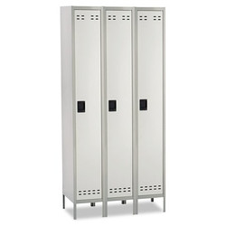 Safco Single-Tier,Three-Column Locker 5525GR