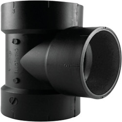 Charlotte Pipe 3 In. Hub x Hub x Hub ABS Waste & Vent Tee ABS 00441  1000HA