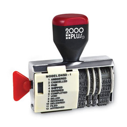 COSCO 2000PLUS® Dial-N-Stamp, 12 Phrases, Five Years, 1.5 X 0.13 010180