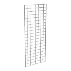 Econoco Wire Grid Panel,Chrome,2 ft. x 5 ft.,PK3 P3GW25