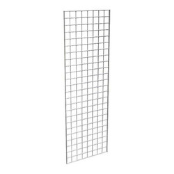 Econoco Wire Grid Panel,Chrome,2 ft. x 6 ft.,PK3 P3GW26