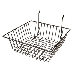 Econoco Grid Small Basket,12" x 12",Black,PK6 BSK13/B