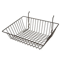 Econoco Grid Sloping Basket,15" x 12",Black,PK6 BSK16/B