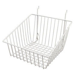 Econoco Grid Front Basket,12" x 12",White,PK6 BSK14/W