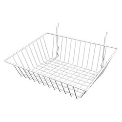 Econoco Grid Sloping Basket,15" x 12",White,PK6 BSK16/W