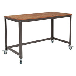 Flash Furniture Computer Desk,Mobile,Livingston Brown NAN-JN-2522D-GG