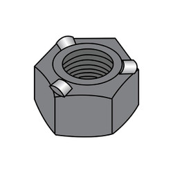 Sim Supply Weld Nuts,1/4-20 Hex Weld Nut 3,PK1000 14NWHP3