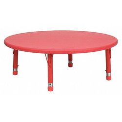 Flash Furniture Preschool Activity Table,Red,45" YU-YCX-005-2-ROUND-TBL-RED-GG