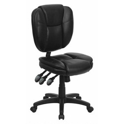 Flash Furniture Black Mid-Back Task Lea Chair GO-930F-BK-LEA-GG