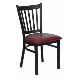 Flash Furniture Restaurant Chair,Vertical Back,Burg Seat XU-DG-6Q2B-VRT-BURV-GG