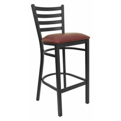 Flash Furniture Restaurant Stool,Ladder Back,Burg Seat XU-DG697BLAD-BAR-BURV-GG