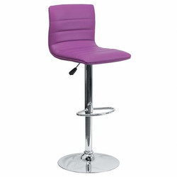 Flash Furniture Purple Vinyl Barstool,Adj Height CH-92023-1-PUR-GG