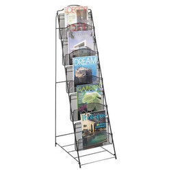 Safco Magazine Floor Rack,Black 6461BL