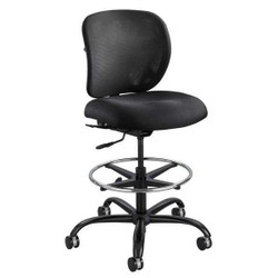 Safco Task Chair,Mesh,Black,20" to 26" Seat Ht 3394BL