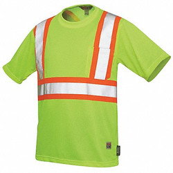 Tough Duck Hi-Vis Short Sleeve Shirt,3XL,Yellow/Grn S39221