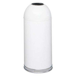 Safco Trash Can,Round,15 gal.,White 9639WH