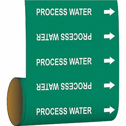 Brady Pipe Marker,Process Water,8 in H,8 in W 41568
