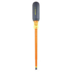 Ideal Insulatd Screwdriver,Slotted,3/8x8",Rnd 35-9168