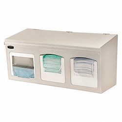 Bowman Dispensers Face Mask Dispenser,3 Compartments,Beige FM001-0212