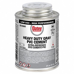 Oatey Cement,Brush-Top Can,8 fl oz,Gray 31094V