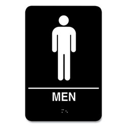COSCO Indoor Restroom Door Sign, Men/women, 5.9 X 9, Black/white, 2/pack 098095