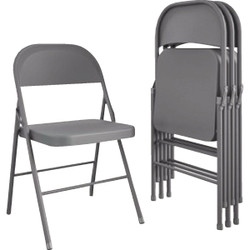 Cosco Gray All Steel Folding Chair 14-711-GRY4 Pack of 4