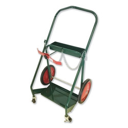 3N1 Dual Cylinder Cart, Medium, 28 in OD W x 46 in H, 14 in dia Solid Rubber BB Wheels, 3 in dia Rubber/Swivel Casters