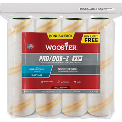 Wooster Pro/Doo-Z FTP 9 In. x 3/8 In. Woven Fabric Roller Cover (4-Pack)