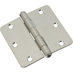 National Hardware 3-1/2 In. x 1/4 In. Radius Stainless Steel Door Hinge N225-946