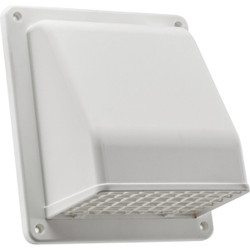 Lambro 6 In. White Plastic Wall Vent Cap