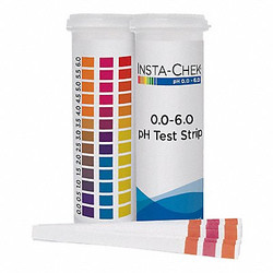 Hydrion pH Test ,3 1/4 in L,0 to 6 pH,PK600 80060