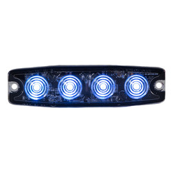 Buyers Products Strobe Light,Ultra-Thin,Blue,4.4" 8892244