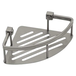 Wingits Corner Shower Basket,SS,Satin,8 in W WCONCBSN8