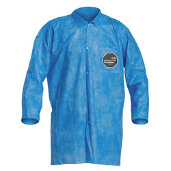 Dupont Lab Coat,Blue,Snaps,3XL,PK30 PB212SBU3X003000