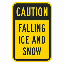 Lyle Rflctv Icy Conditions Caut Sign,18x12in T1-1344-HI_12x18