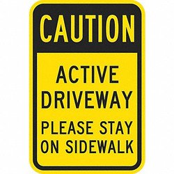Lyle Active Driveway Traffic Sign,18" x 12" T1-1326-EG_12x18