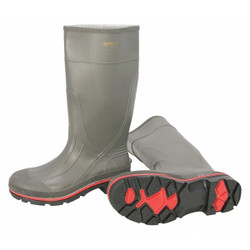 Honeywell Servus Rubber Boot,Men's,11,Knee,Gray,PR  75102/11