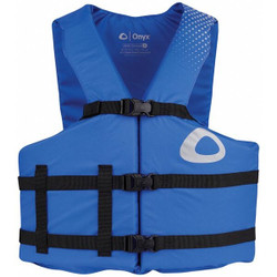 Onyx Life Jacket,Adult,UNIV,15.5lb,Foam,Blue 103700-500-004-18
