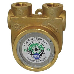 Fluid-O-Tech Pump,1/2" NPTF,327 Max. GPH,Brass,Bypass PA 1001