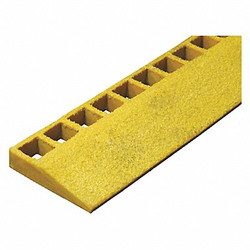 Fibergrate Grating Ramp,Yellow,1" H x 144" L  879550