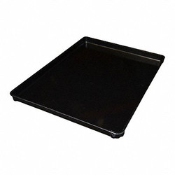 Molded Fiberglass Stacking Tray,Black,25 3/8 in,19 3/8 in 8480005167