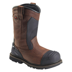 Avenger Safety Footwear Wellington Boot,W,10 1/2,Brown,PR A7896