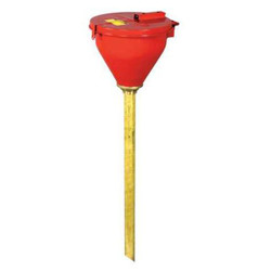 Justrite Self Closing Funnel,Red,GalvStl,NPS/NPT  08208  W/33IN TUBE