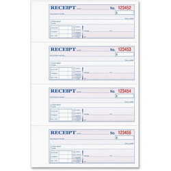 Tops Receipt Book,3 Part,4 Per Page 46808