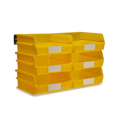 Triton Products Storage Bin,Yellow,Plastic 3-235YWS