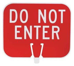 Brady Traffic Cone Sign,Do Not Enter,10-1/2"H 80117