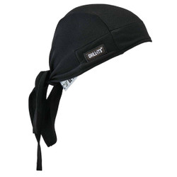 Ergodyne Black High-Performance Dew Rag,PK6 6615