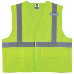 Ergodyne Lime Type R Class 2 Standard Mesh Vest, 8220HL